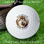 Eenvoudige hond foto gepersonaliseerde golfer golfballen<br><div class="desc">Beste papa ooit... Twee van je favoriete dingen, golf en je hond! Verras de Dog Dad en Golf Lover met deze super schattige hondenfoto op maat gemaakte golfballen en bijpassende accessoires. Nu kan hij zijn beste vriend meenemen terwijl hij 18 holes speelt. Pas deze golfballen aan met je favoriete foto...</div>