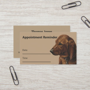 Eenvoudige Hond Groomer Service Afspraak Herinneri Visitekaartje