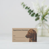 Eenvoudige Hond Groomer Service Afspraak Herinneri Visitekaartje (Staand voorkant)