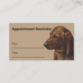 Eenvoudige Hond Groomer Service Afspraak Herinneri Visitekaartje (Voorkant)