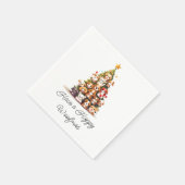 Eenvoudige hond kerst servet (Hoek)