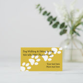 Eenvoudige hond lopen en zitten visitekaartje (Staand voorkant)