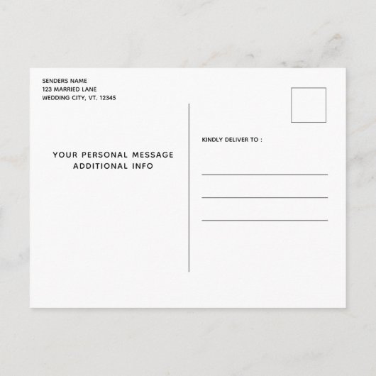 Eenvoudige hondenfoto opslaan Datum Aankondigingskaart (Achterkant)