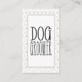 Eenvoudige hondengroomer met QR-code Visitekaartje (Voorkant)