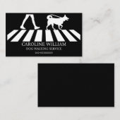 Eenvoudige hondenuitloop Afbeelding Pet Service Visitekaartje (Voorkant / Achterkant)