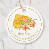 Eenvoudige Honeycomb Apple Infused Honey Hang Labe Bedankjes Labels (Voorkant)