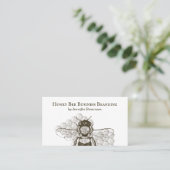 Eenvoudige Honeycomb Bee Retro Apiary Visitekaartje (Staand voorkant)