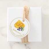 Eenvoudige Honeycomb Blackberry Infused Honey Hang Bedankjes Labels (In situ)