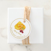 Eenvoudige Honeycomb Cherry Infused Honey Hang Lab Bedankjes Labels (In situ)