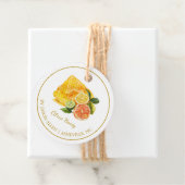 Eenvoudige Honeycomb Citrus Infused Honey Hang Lab Bedankjes Labels (In situ)
