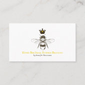 Eenvoudige Honeycomb Crown Queen Bee Visitekaartje (Voorkant)