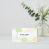 Eenvoudige Honeycomb Green- en White Name Card Visitekaartje (Staand voorkant)