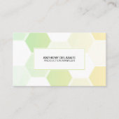 Eenvoudige Honeycomb Green- en White Name Card Visitekaartje (Voorkant)