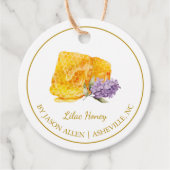 Eenvoudige Honeycomb Lila Infusie Honey Hang Label (Voorkant)