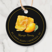Eenvoudige Honeycomb Mango Geïnfundeerde Honey Han Bedankjes Labels (Voorkant)