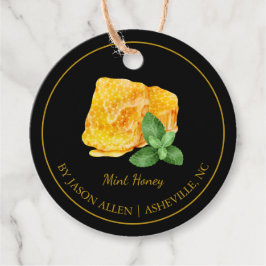 Eenvoudige Honeycomb Mint Geïnfundeerde Honey Hang Bedankjes Labels