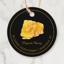 Eenvoudige Honeycomb Organic Honey Hang Label