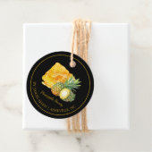 Eenvoudige Honeycomb Pineapple Infused Honey Hang  Bedankjes Labels (In situ)