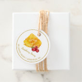 Eenvoudige Honeycomb Raspberry Infused Honey Hang  Bedankjes Labels (In situ)