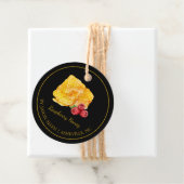 Eenvoudige Honeycomb Raspberry Infused Honey Hang  Bedankjes Labels (In situ)