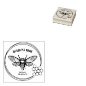 Eenvoudige Honingbij Custom Logo Rubberstempel (Gestempeld)