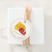 Eenvoudige Honingraat Granaatappel Honing Hang Lab Bedankjes Labels (In situ)