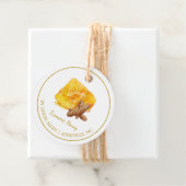 Eenvoudige honingraat kurkuma geïnfundeerde Honey  Bedankjes Labels (In situ)