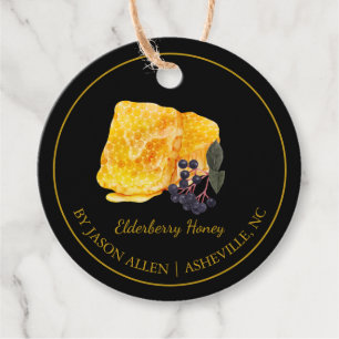 Eenvoudige honingraat vlierbes geïnfundeerde Honey Bedankjes Labels
