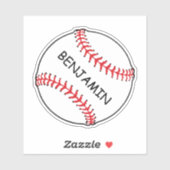 Eenvoudige honkbal fan sport naam sticker (Vel)