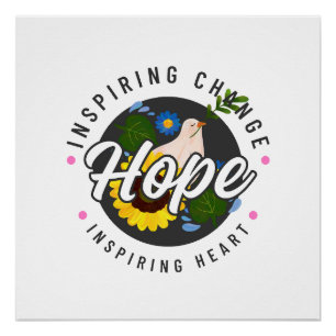 Eenvoudige hoop die glanzend Poster inspireert