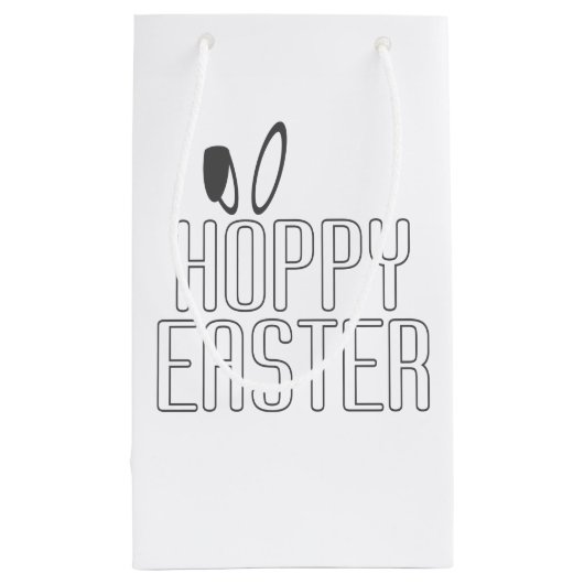 Eenvoudige Hoppy Easter Pun Typografie | Cadeautas (Achterkant)