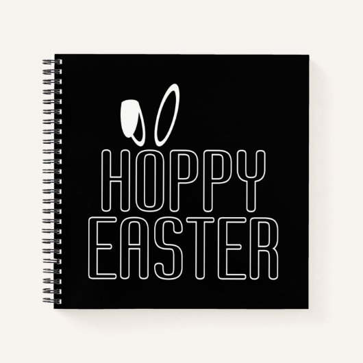 Eenvoudige Hoppy Easter Pun Typografie | Laptop Notitieboek (Voorkant)