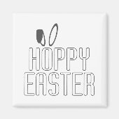 Eenvoudige Hoppy Easter Pun Typografie | Magneet (Voorkant)