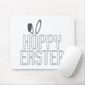Eenvoudige Hoppy Easter Pun Typografie | Mousepad Muismat (Met muis)