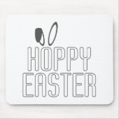 Eenvoudige Hoppy Easter Pun Typografie | Mousepad Muismat (Voorkant)