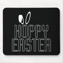 Eenvoudige Hoppy Easter Pun Typografie | Mousepad