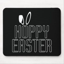 Eenvoudige Hoppy Easter Pun Typografie | Mousepad Muismat