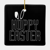 Eenvoudige Hoppy Easter Pun Typografie | ORNAMENT (Achterkant)