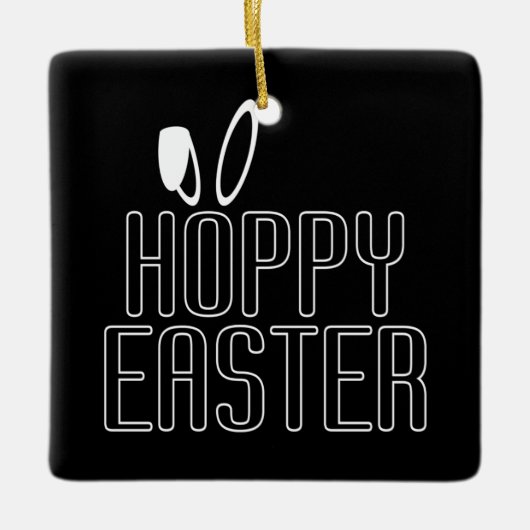 Eenvoudige Hoppy Easter Pun Typografie | ORNAMENT (Voorkant)