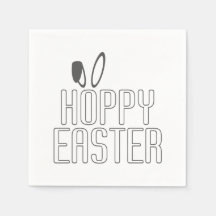 Eenvoudige Hoppy Easter Pun Typografie | Papieren