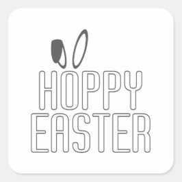 Eenvoudige Hoppy Pasen Pun Typografie | Sticker Se