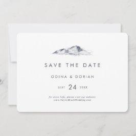 Eenvoudige horizontale bergplaats save the date