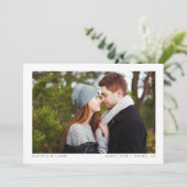 Eenvoudige Horizontale Foto Opslaan Datum Kaart (Staand voorkant)