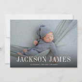 Eenvoudige, horizontale foto's geboorte aankondiging (Voorkant)