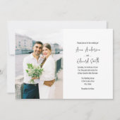 Eenvoudige, horizontale, klassieke uitnodiging voo (Voorkant)