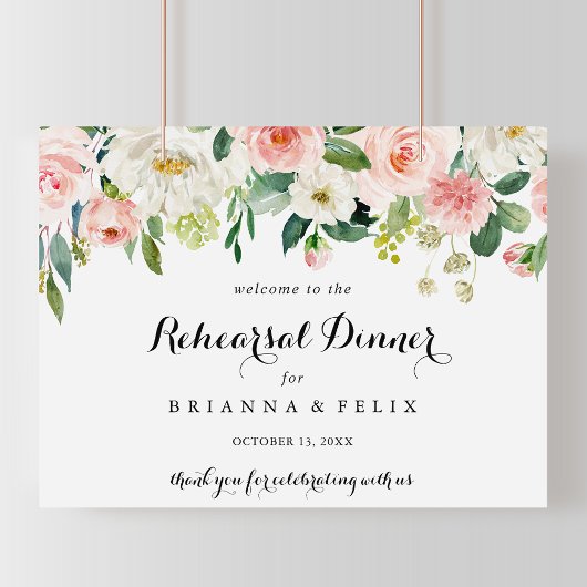 Eenvoudige horizontale repetitie binnenwelkomsttek poster