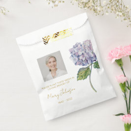 Eenvoudige Hortensia Foto Rouw Zaad Bedankzakje