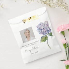 Eenvoudige Hortensia Foto Rouw Zaad Bedankzakje