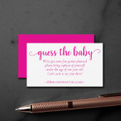 Eenvoudige hot pink douche | Magenta Photo Request Informatiekaartje