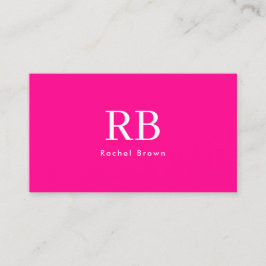 Eenvoudige Hot Pink QR-code Visitekaartje